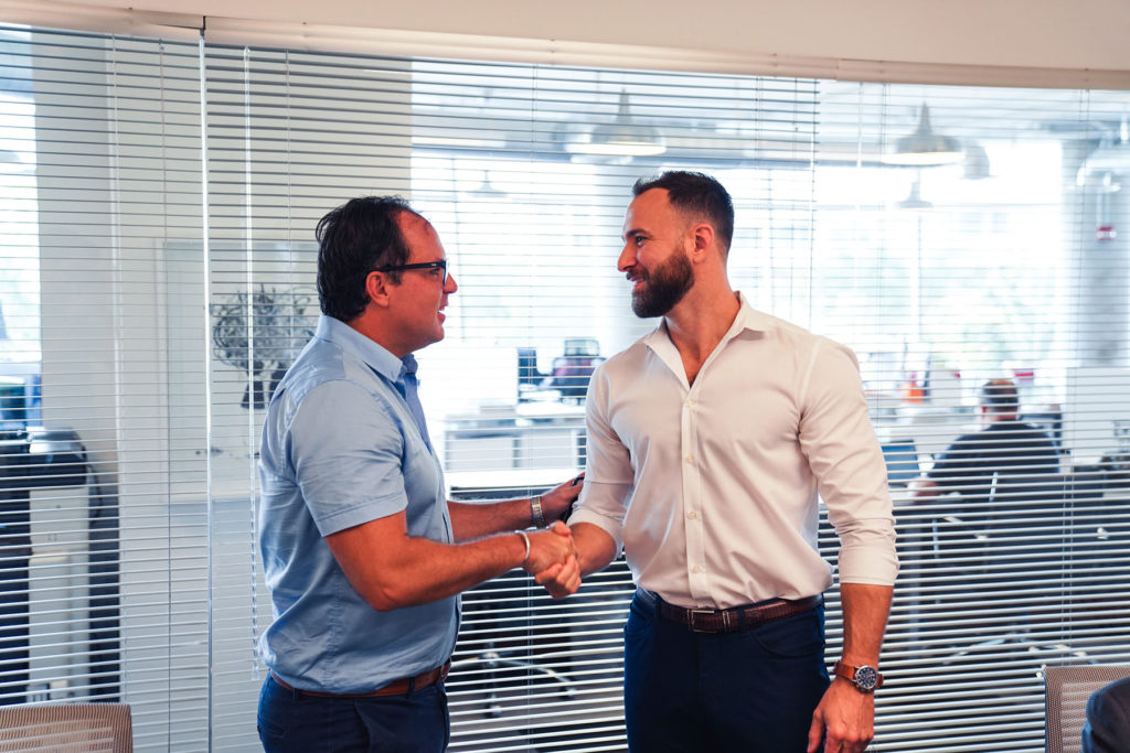 Ethan Wall with Client